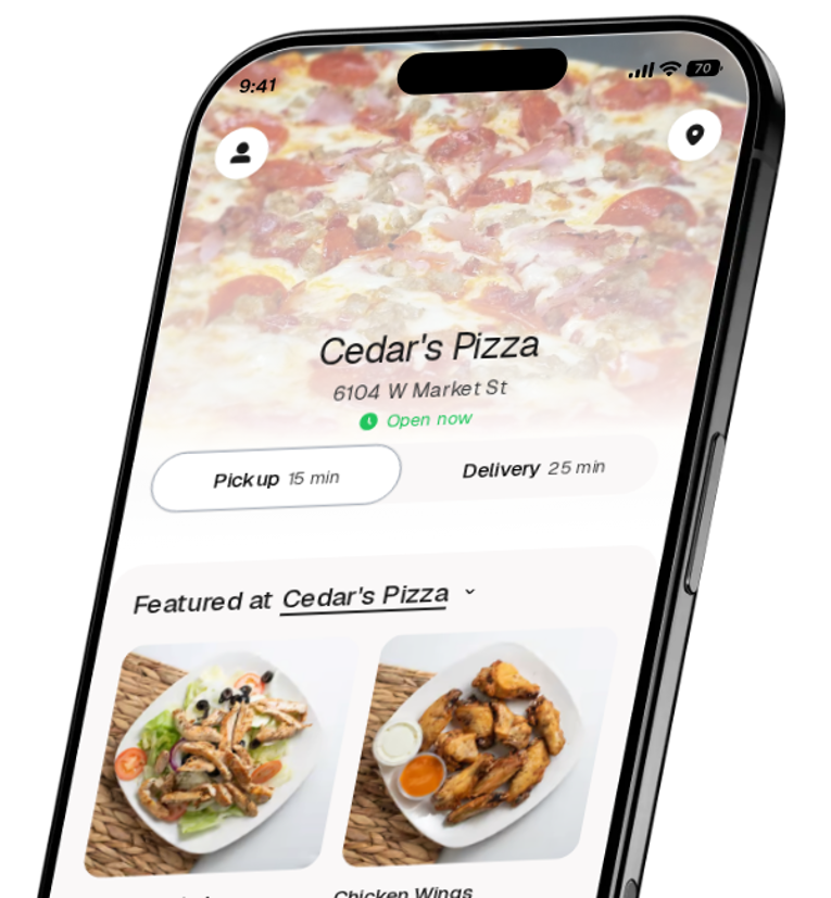 Cedar's Pizza app preview
