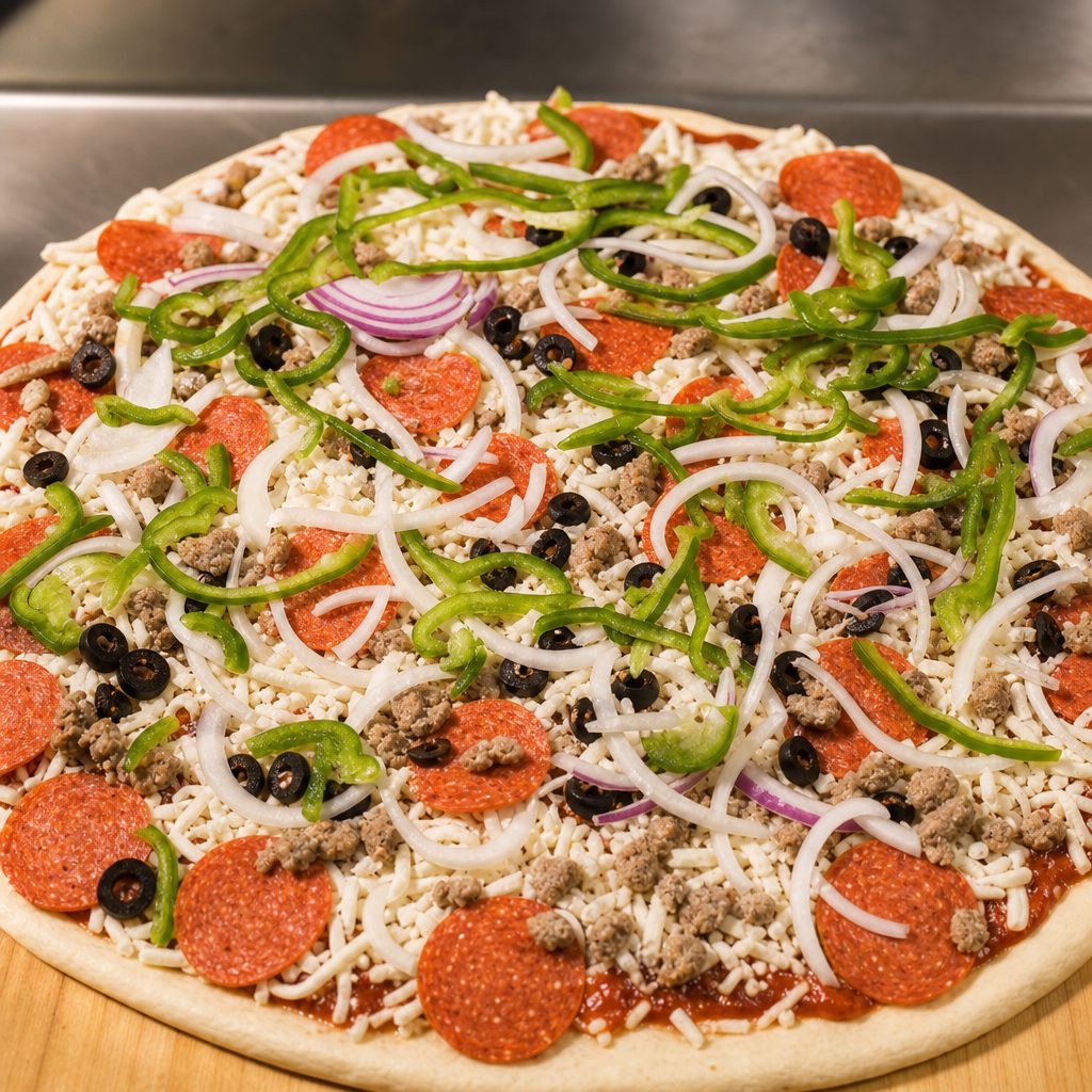 Cedars House Special Pizza.