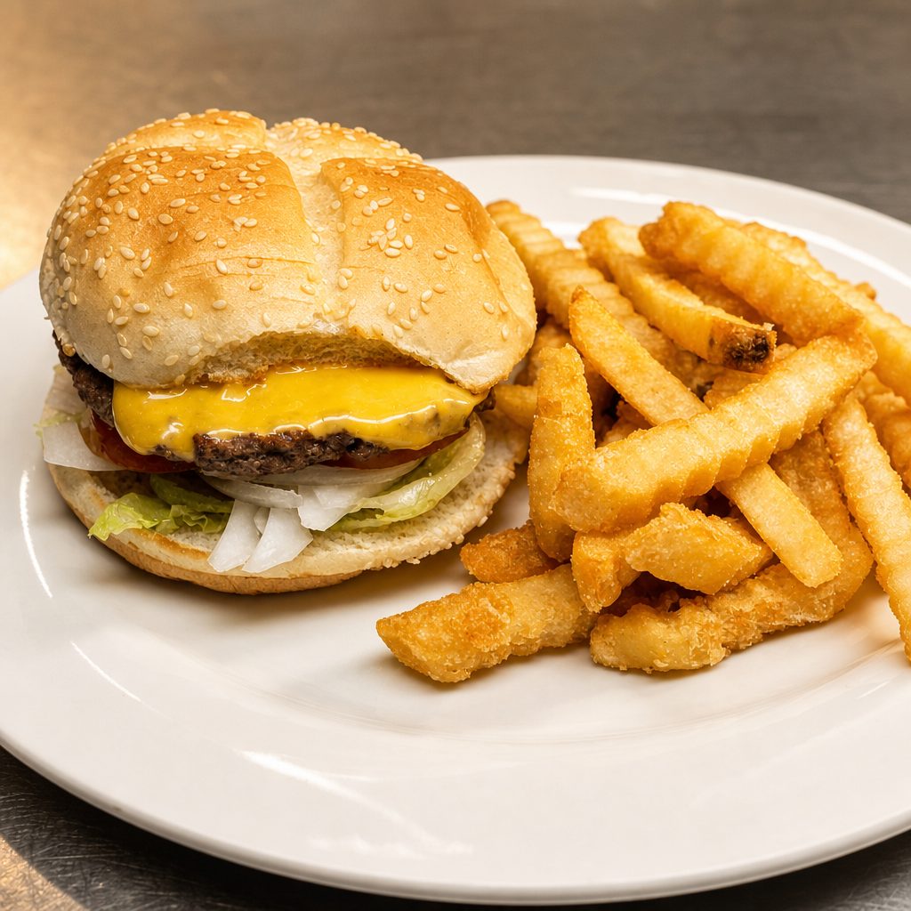 Burger and Fries.