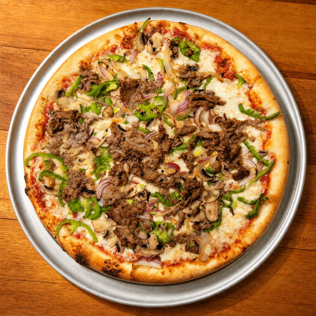 Philly Steak Pizza.